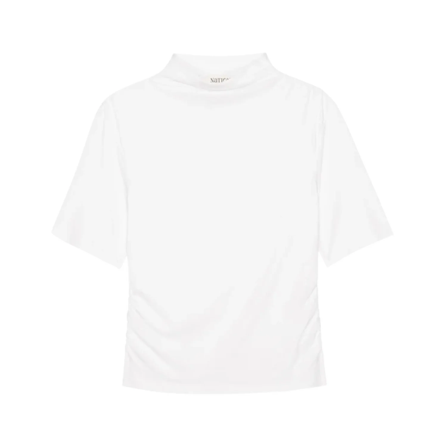 Reed Mock Neck Top (White)