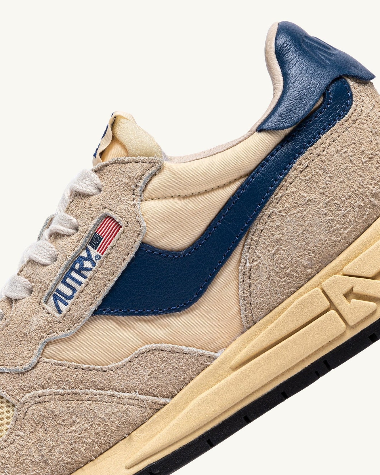 Reelwind Low Sneaker (Ecru + Ensign Blue Nylon Suede) - Image 5