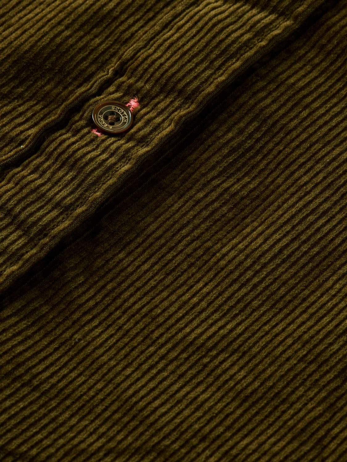 Regular Fit Cotton Corduroy Shirt (Military) - Image 5