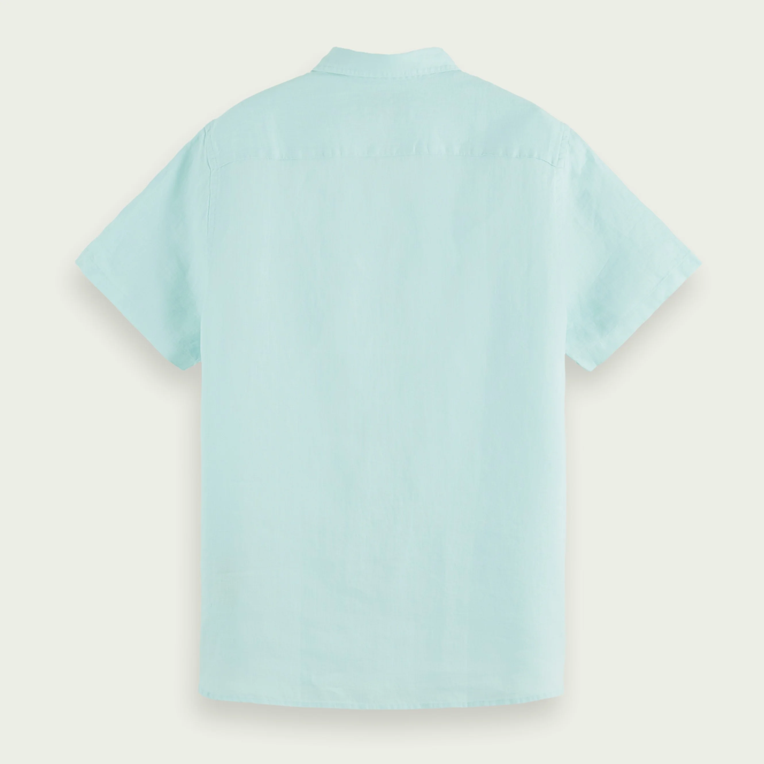 Regular Fit Linen Short Sleeve Shirt (Seafoam) - Image 4