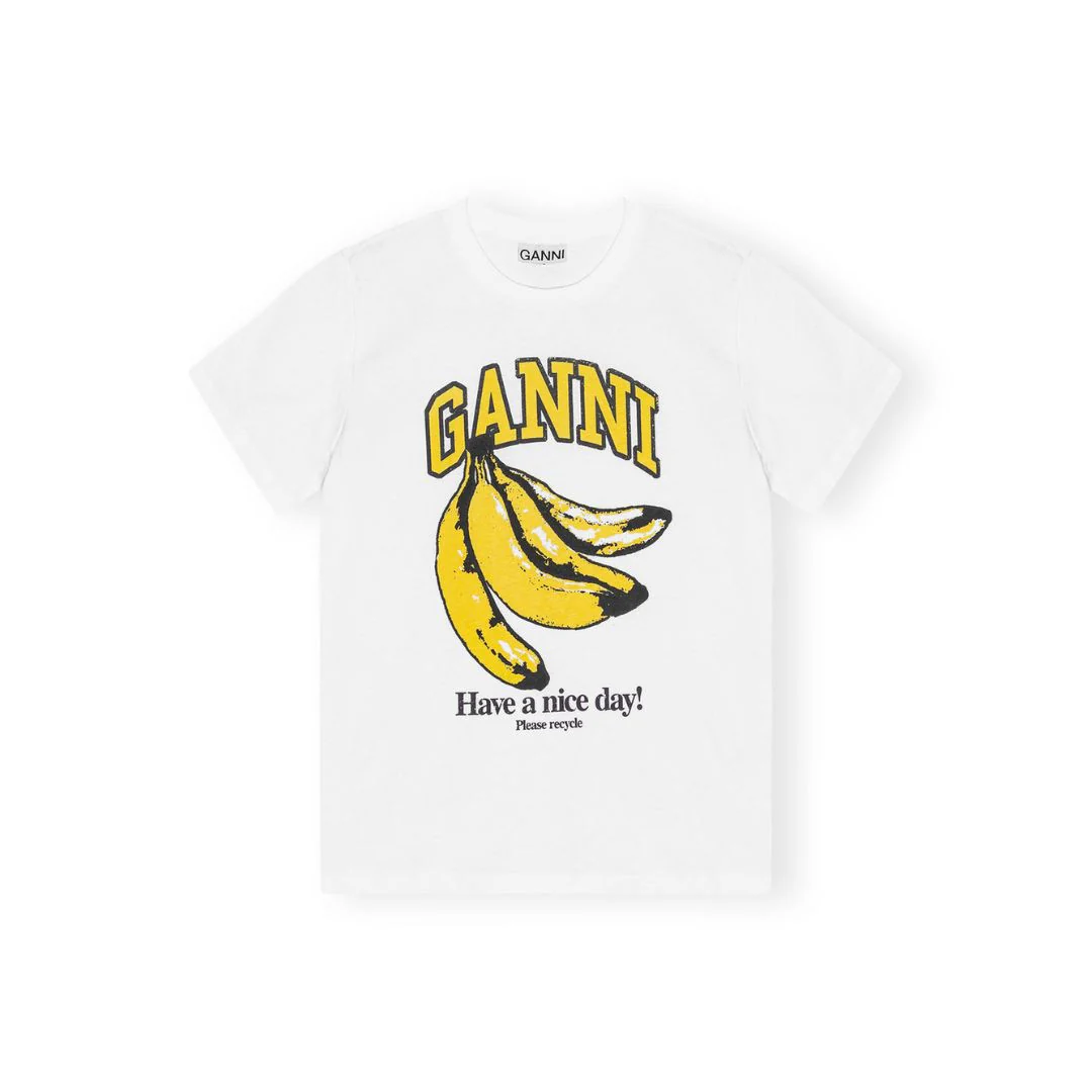 Relaxed Banana T-Shirt (Bright White) - Image 2