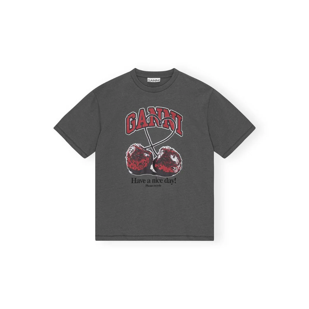 Relaxed Cherry T-Shirt (Volcanic Ash) - Image 2