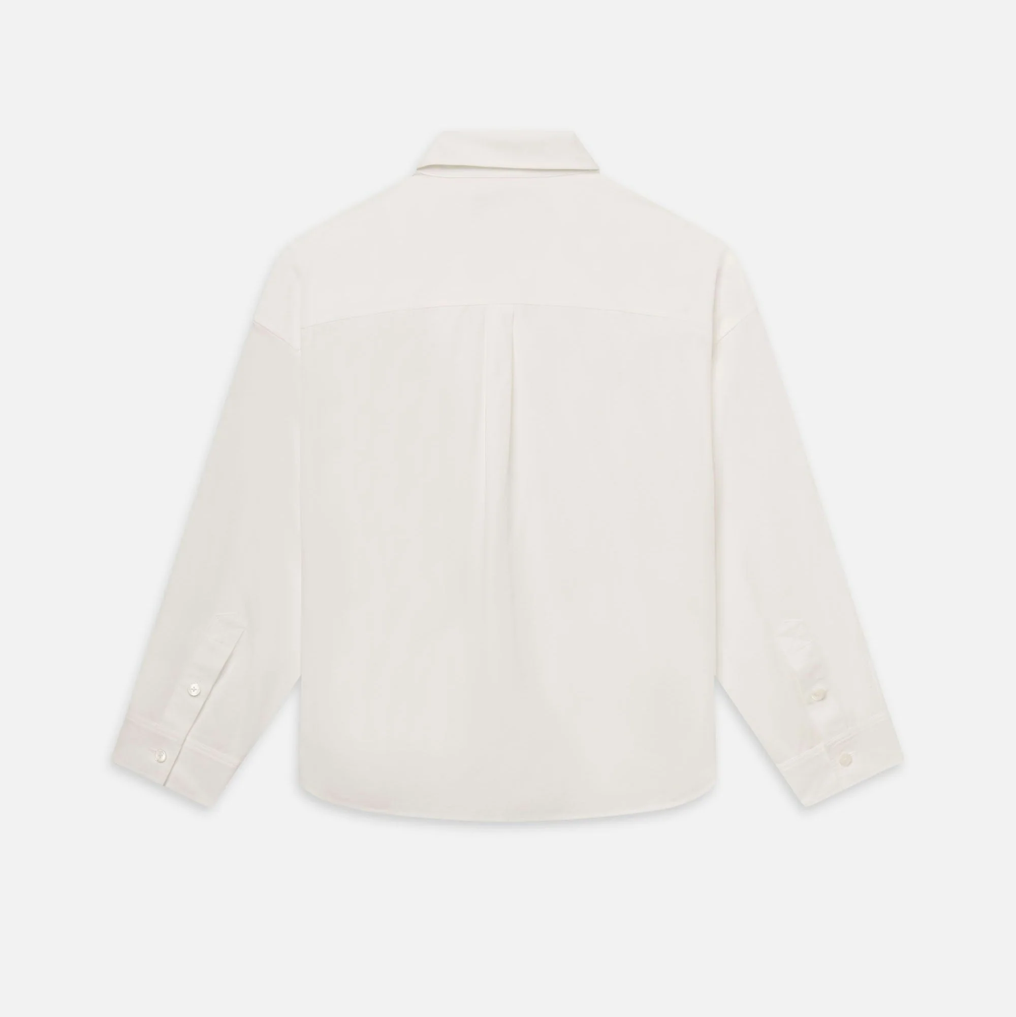 Relaxed Cotton Shirt (White) - Image 2