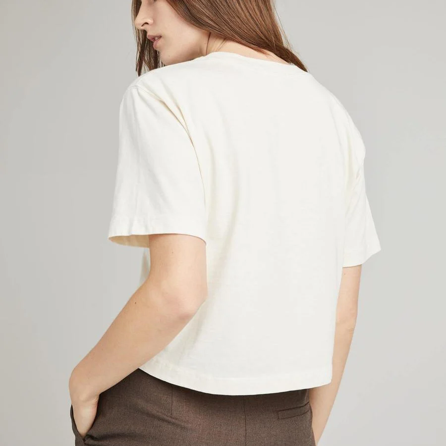 Relaxed Crop Tee (Bone) - Image 3