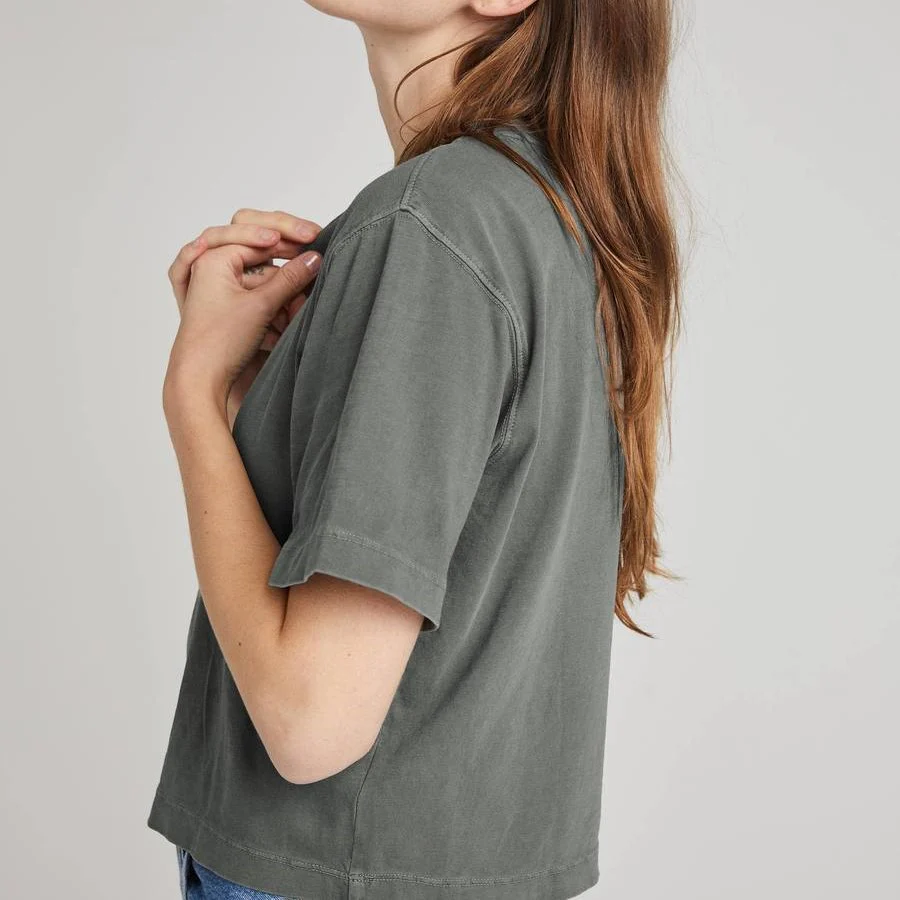 Relaxed Crop Tee (Gunmetal) - Image 2