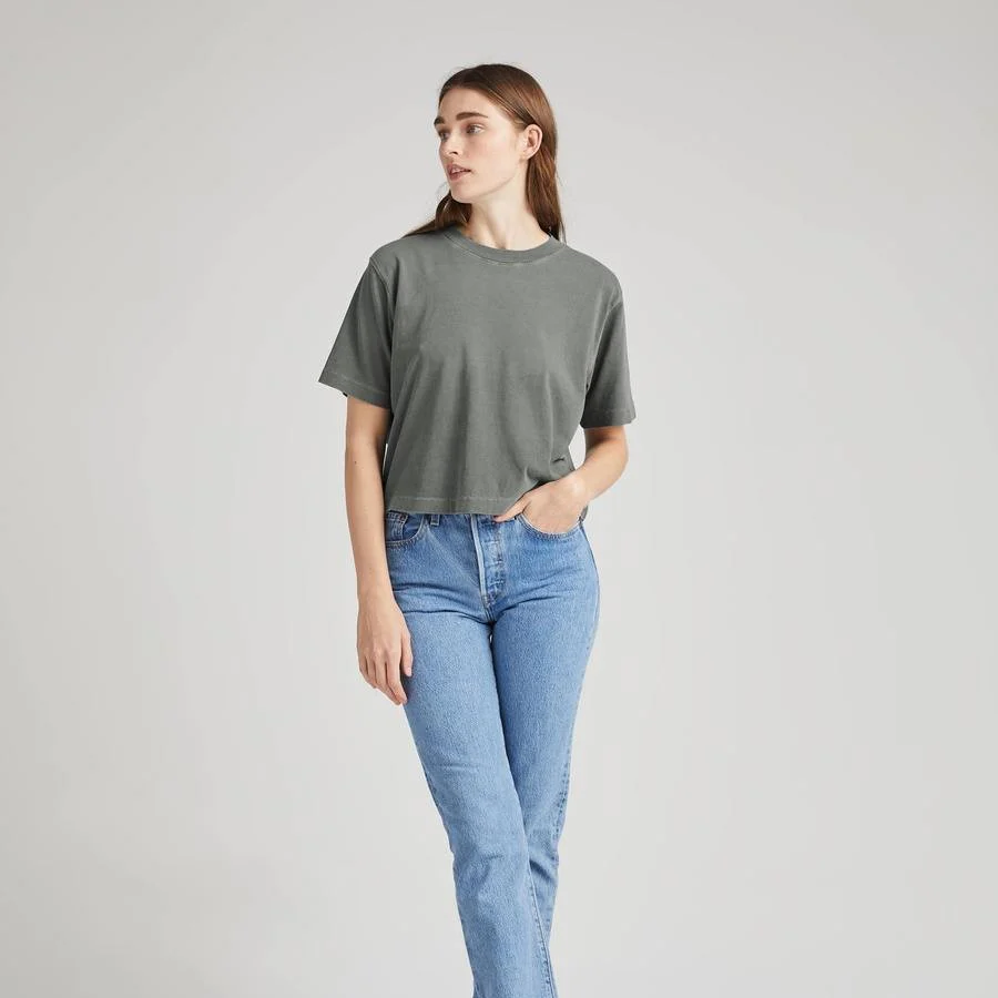 Relaxed Crop Tee (Gunmetal) - Image 3