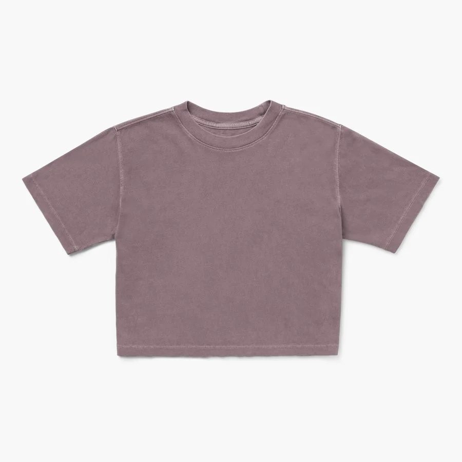 Relaxed Crop Tee (Plum Smoke) - Image 4