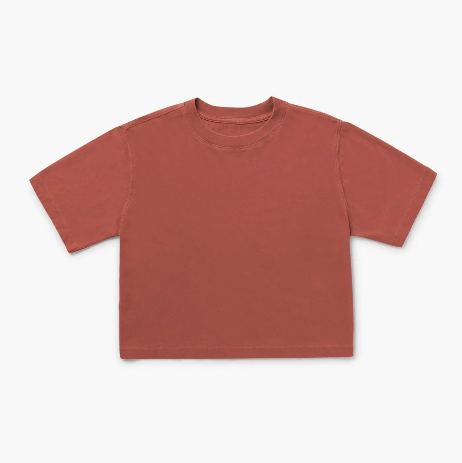 Relaxed Crop Tee (Red Ochre) - Image 4