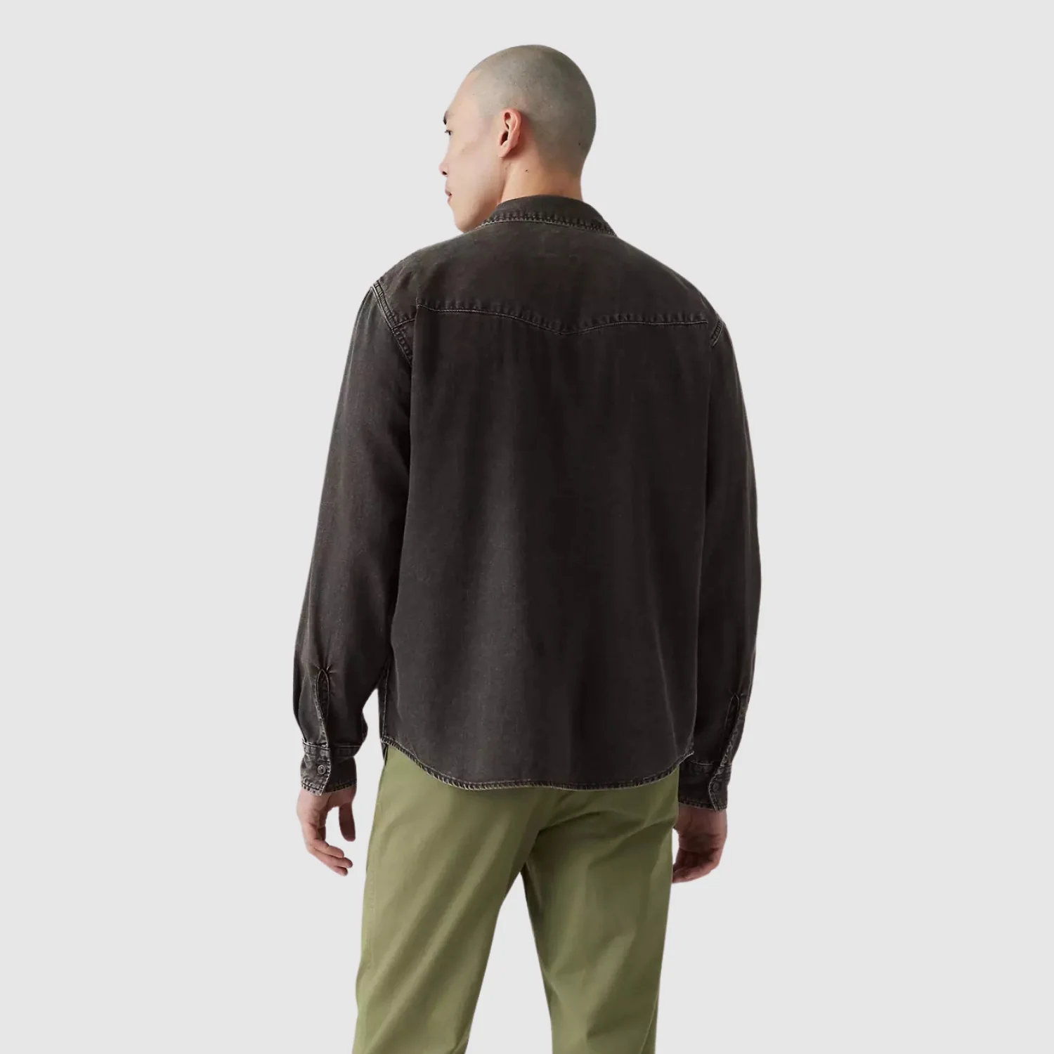 Relaxed Fit Western Shirt (Cava Washed Black - Grey) - Image 3