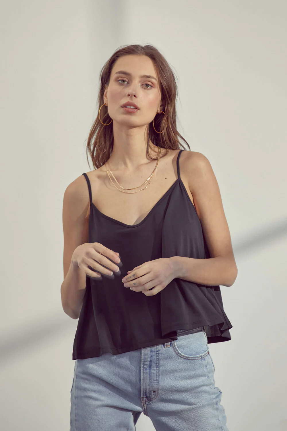 Relaxed Strappy Tank (Black) - Image 5