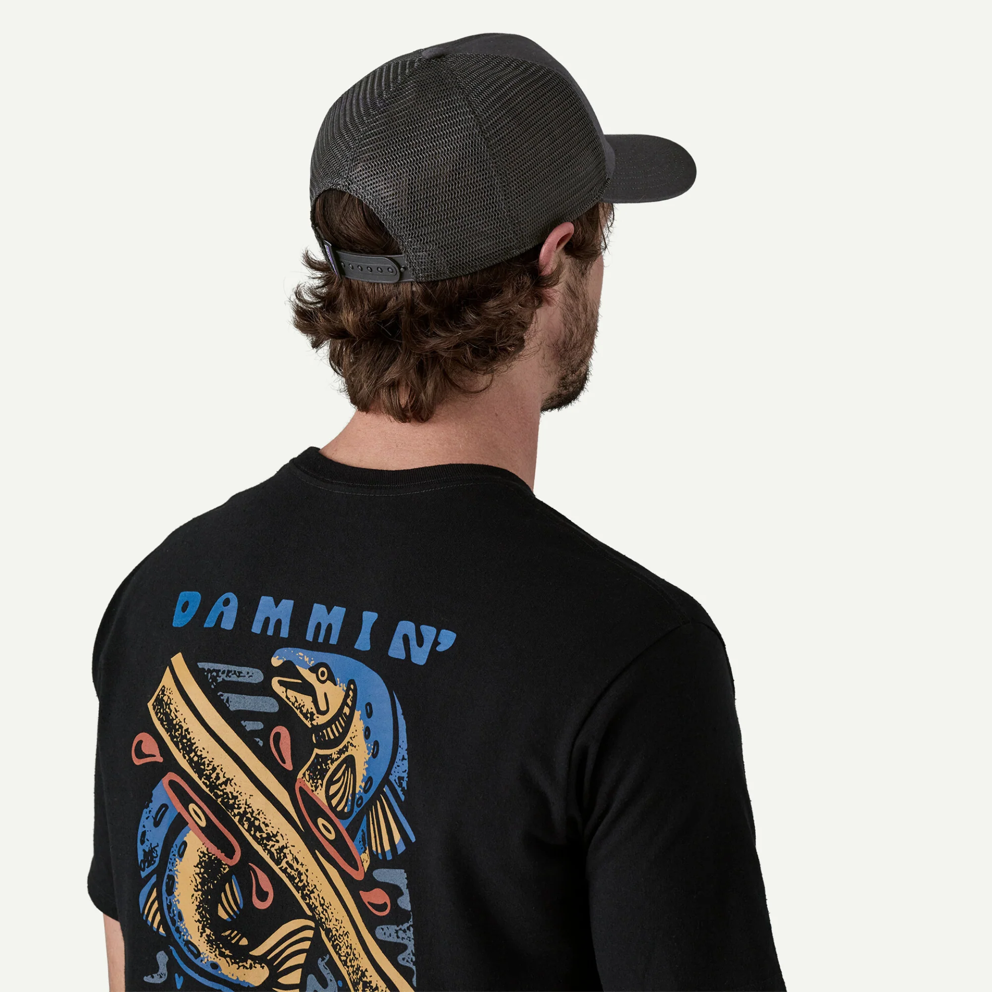 Relaxed Trucker Hat (Text Logo: Ink Black) - Image 2