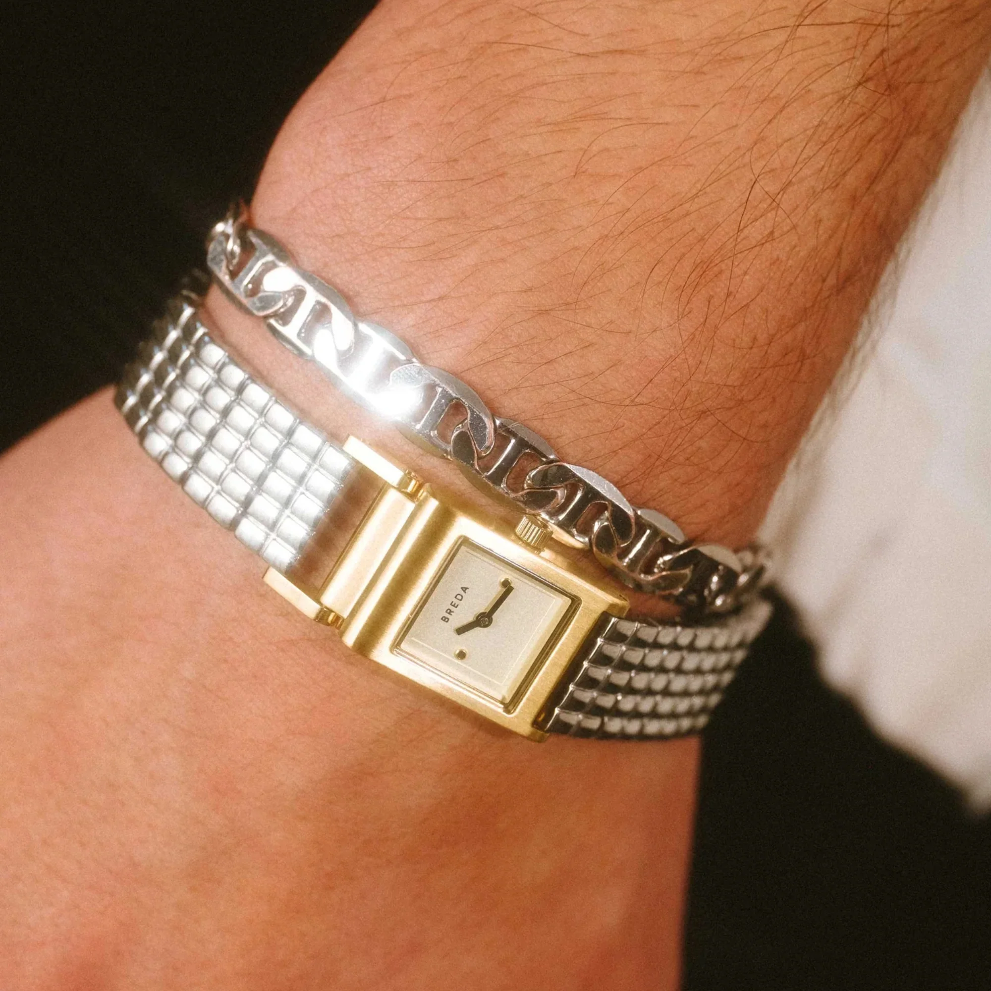 Revel Bracelet Watch (Gold + Stainless Steel) - Image 4
