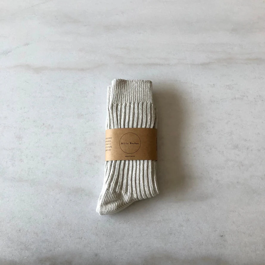 Ribbed Cotton High Socks - Image 2