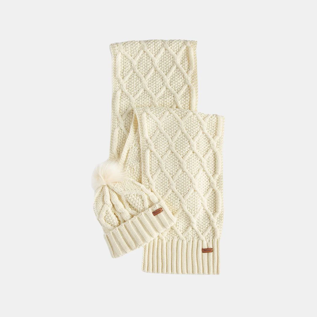 Ridley Beanie & Scarf Gift Set (Cream) - Image 2