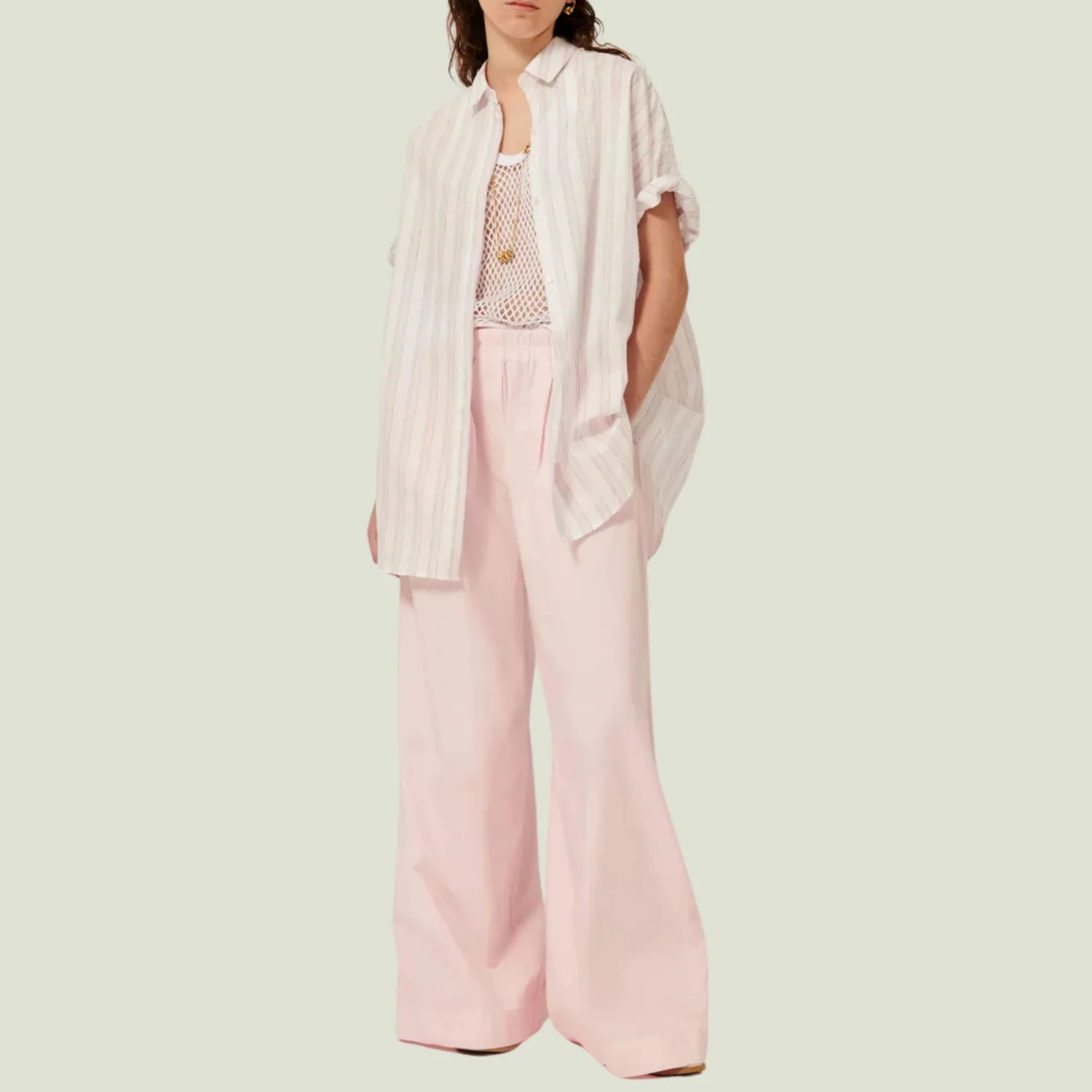 Ridye Wide-Leg Elastic Pants (Sakura) - Image 2