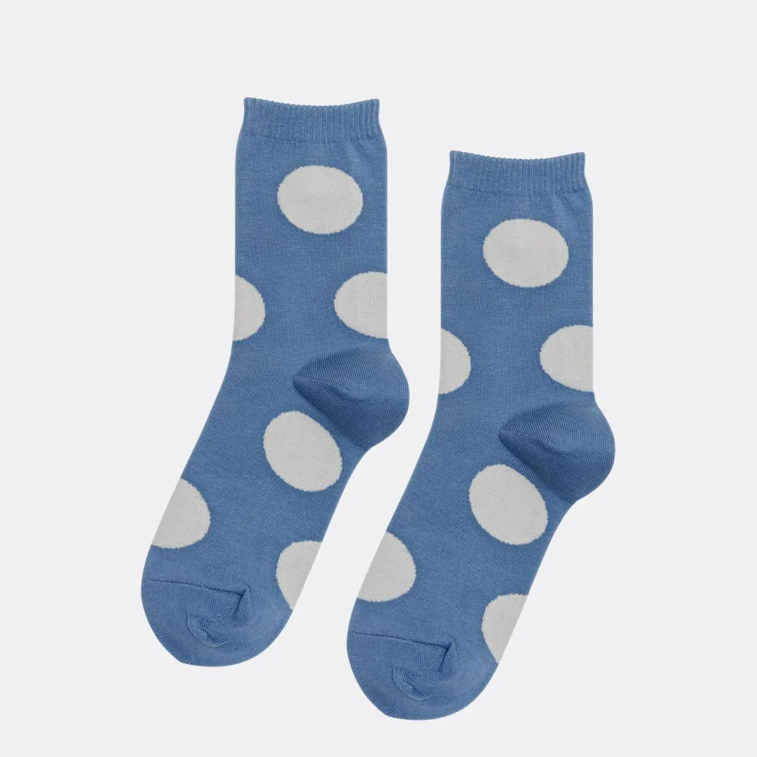 Rie Crew Socks (Periwinkle)