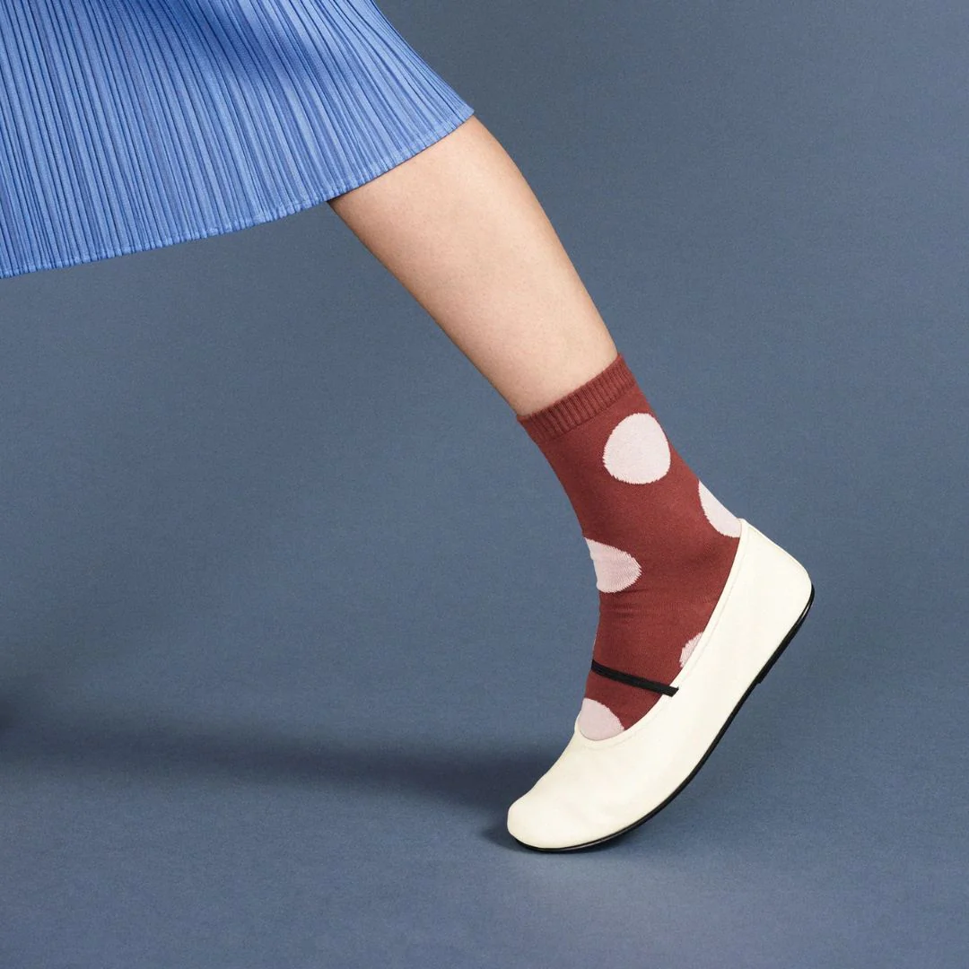 Rie Crew Socks (Rust) - Image 2