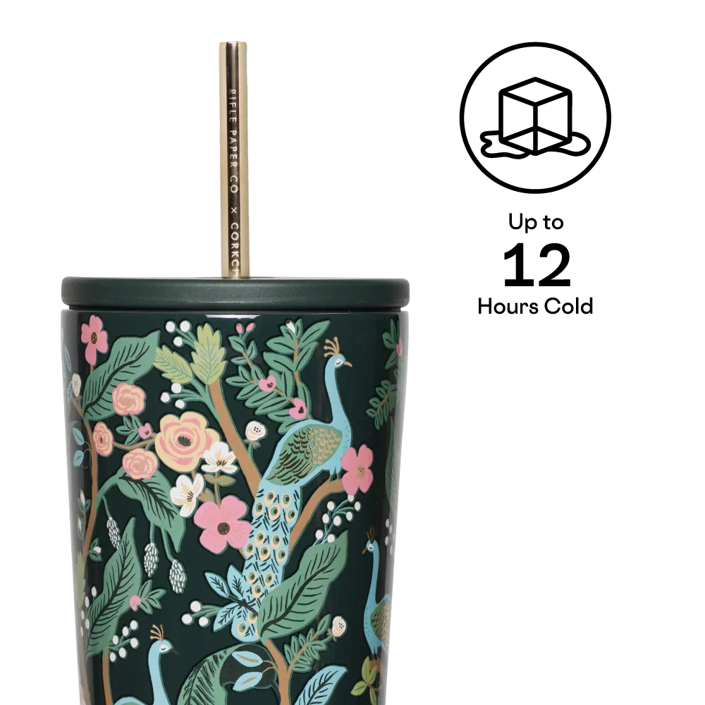 Rifle Paper Co. 24oz Cold Cup (Peacock Blue) - Image 3