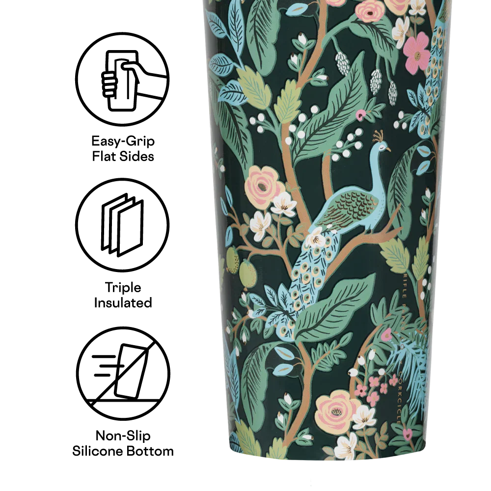 Rifle Paper Co. 24oz Cold Cup (Peacock Blue) - Image 4