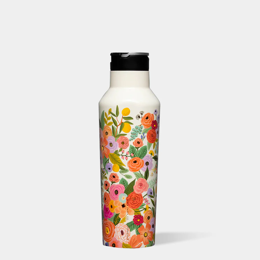 Rifle Paper Co. Sports Canteen 20oz (Garden Party Cream)