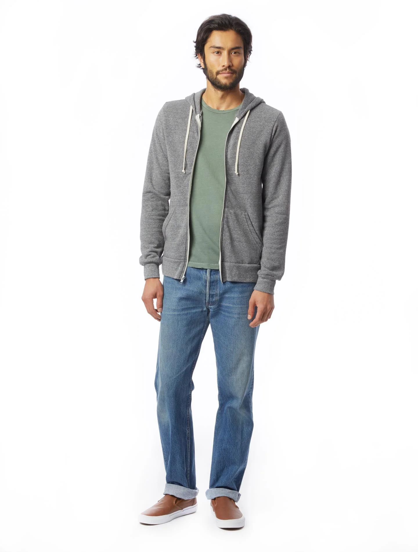 Rocky Fleece Zip Hoodie (Eco Grey) - Image 4
