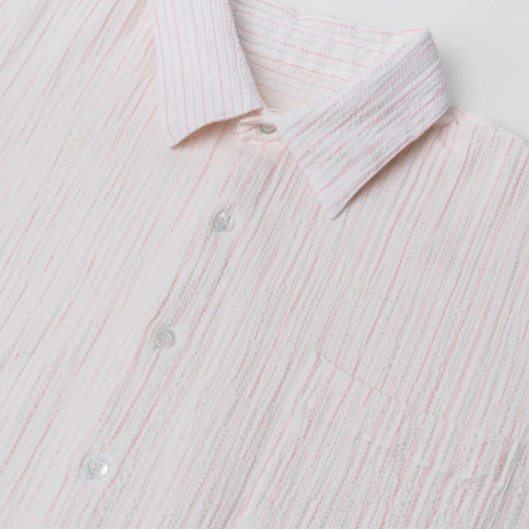 Roque Shirt (Spiced Coral + Safari Stripe) - Image 3
