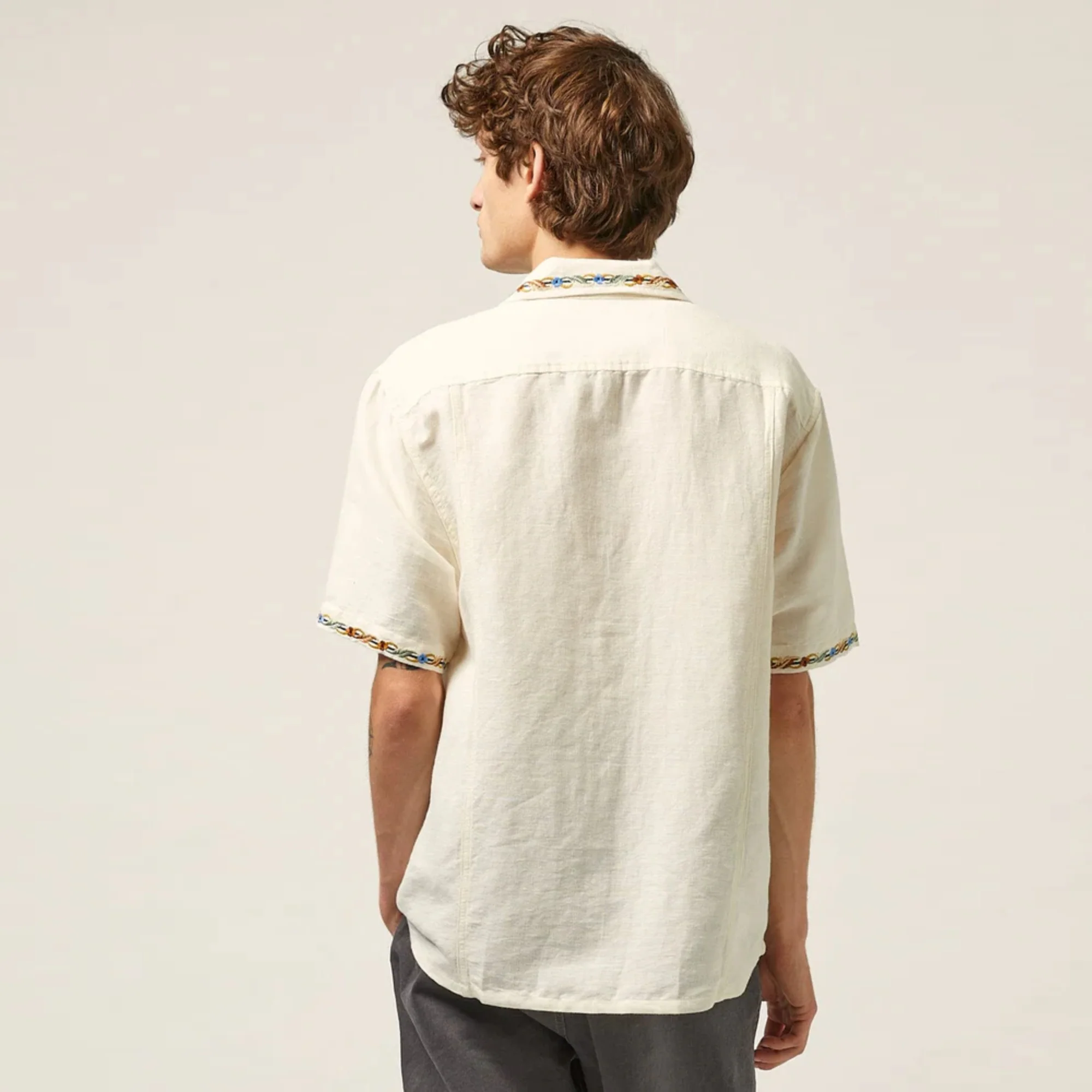 Rose Chain SS Camp Shirt (Natural) - Image 2