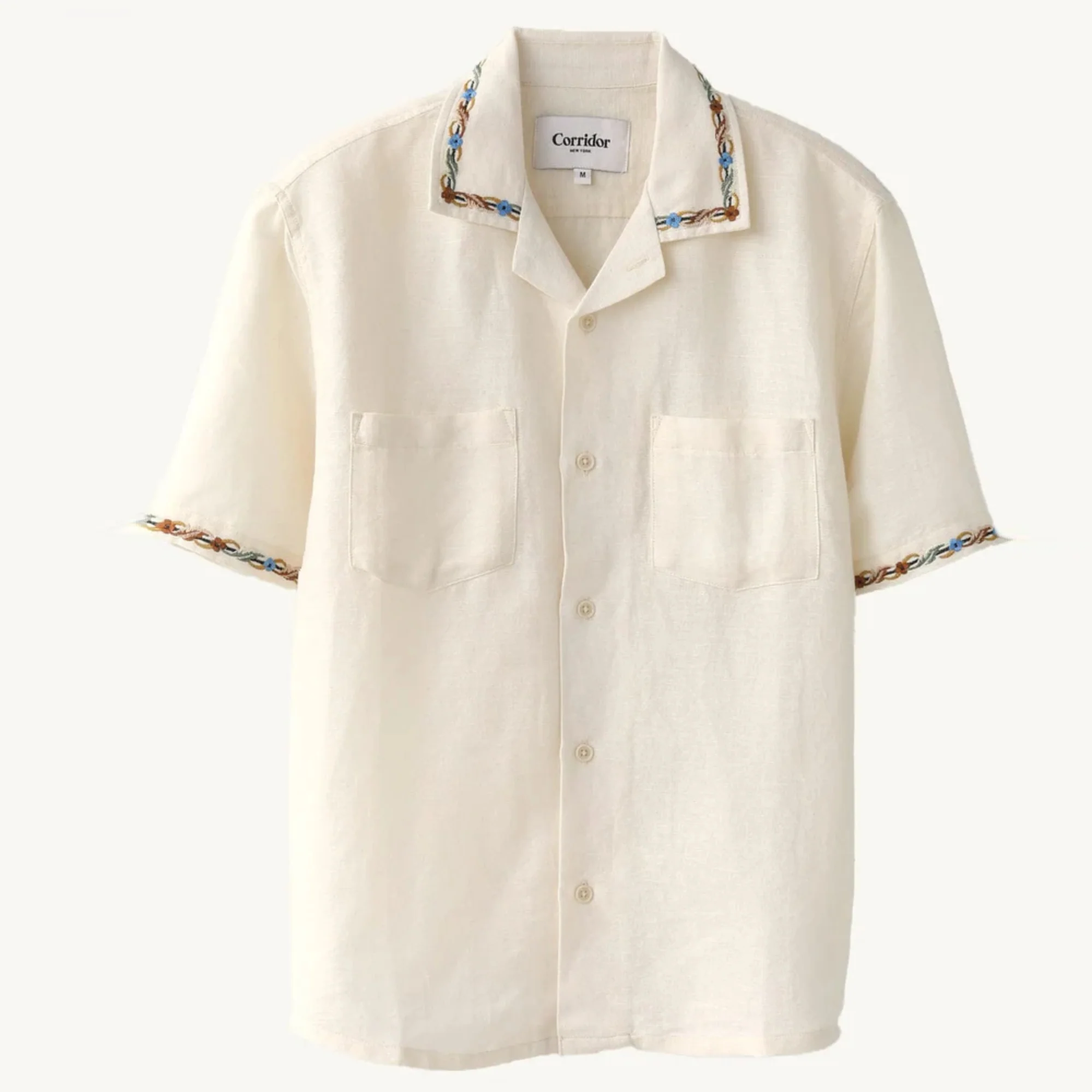 Rose Chain SS Camp Shirt (Natural) - Image 4