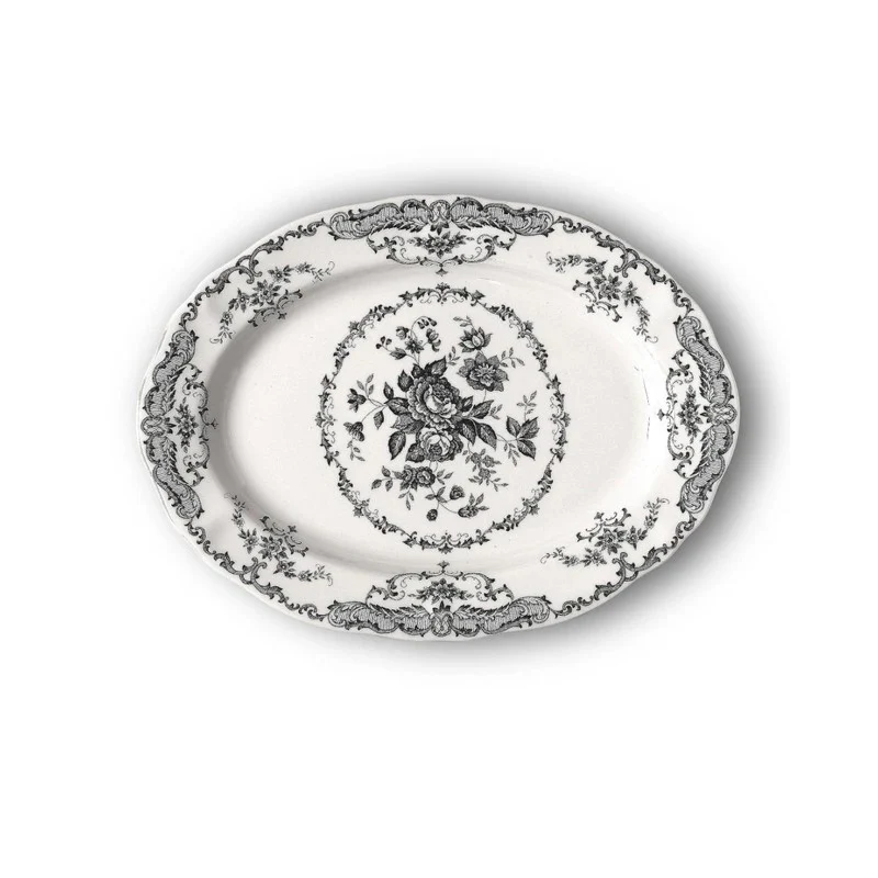 Rose Serving Platter (Black)