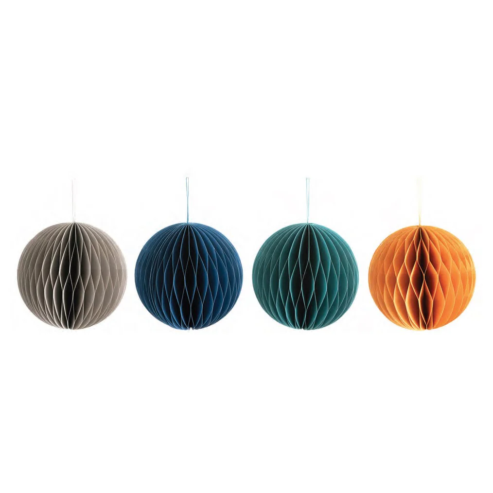 Round Honeycomb Paper Ornament (Grey) - Image 2