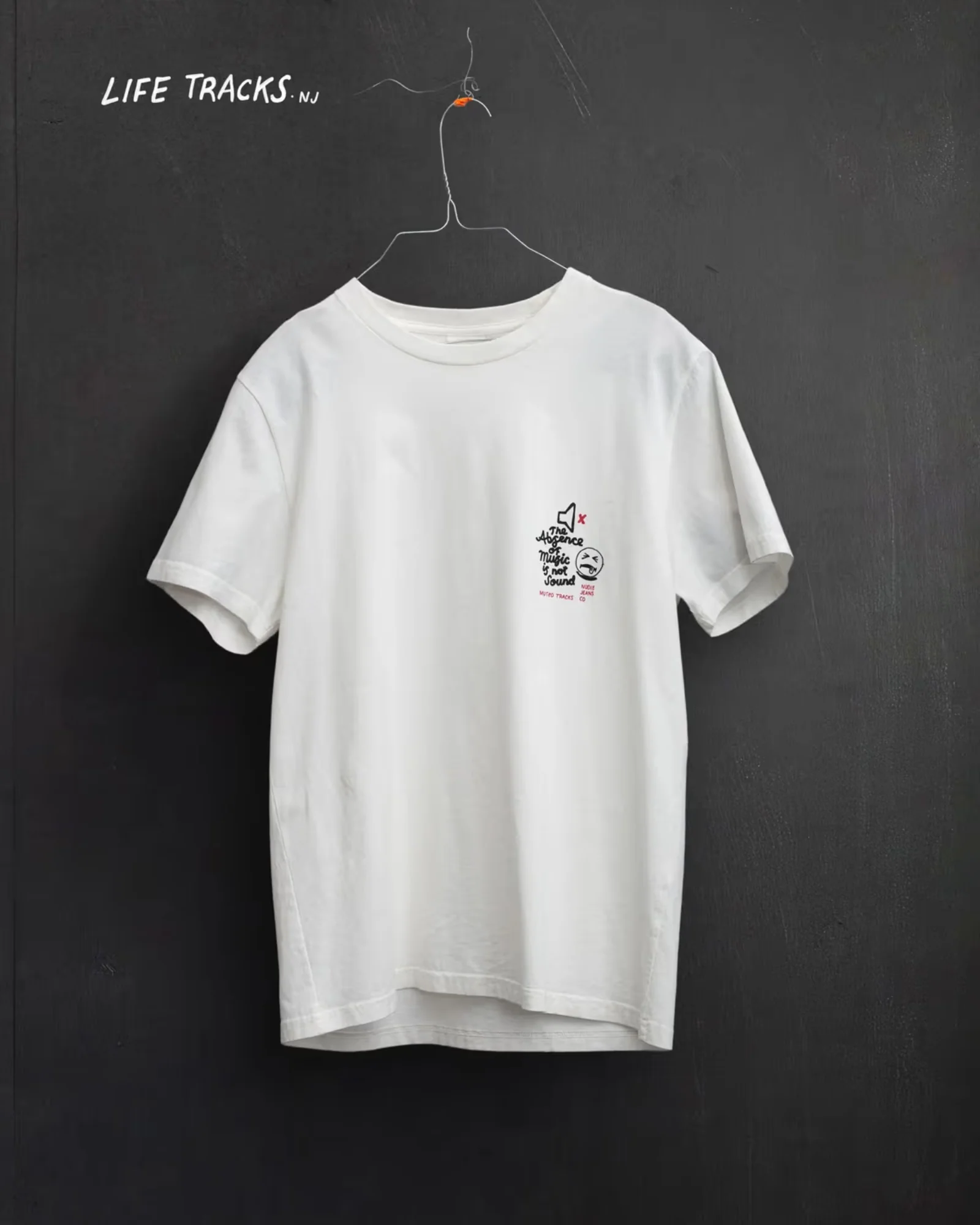 Roy Muted Tracks T-Shirt (Chalk White)