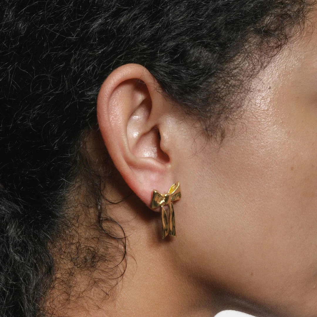 Ruby Stud Earrings (Gold) - Image 3