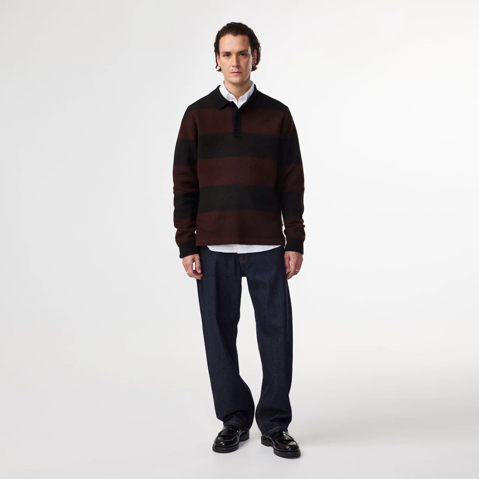 Rugby 60017 Boiled Wool Polo (Black) - Image 2