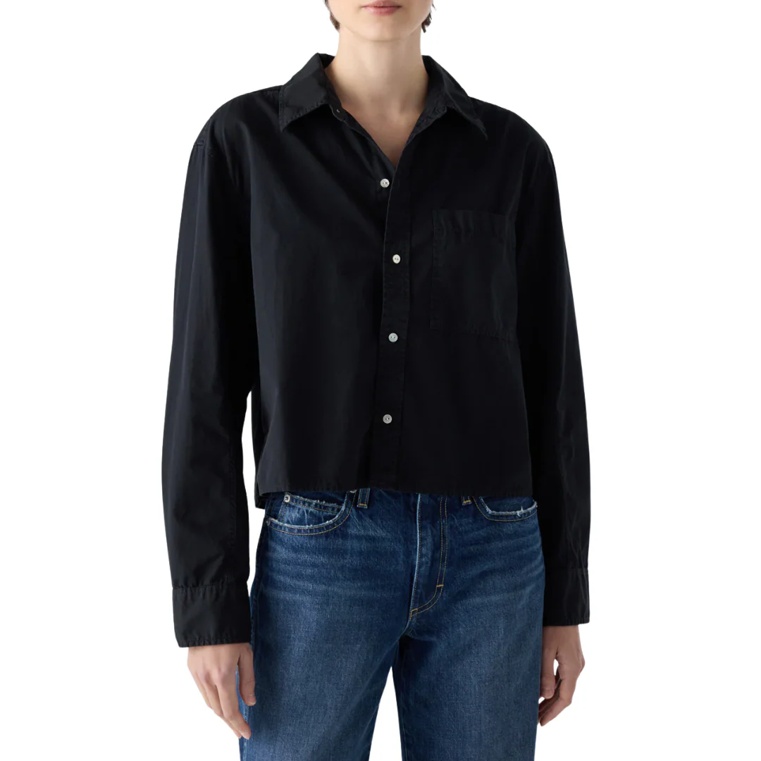 Ruth Crop Shirt (Black)
