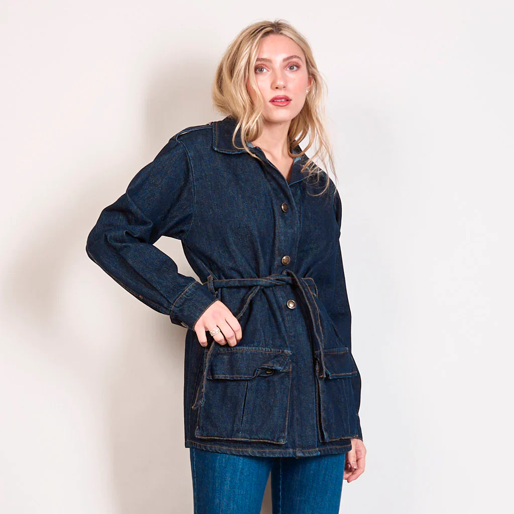 Samarian Denim Jacket (Dark Blue) - Image 3