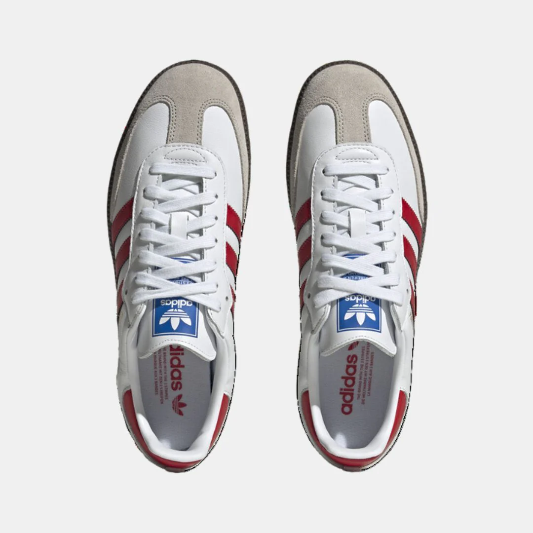 Samba OG Shoes (Cloud White + Better Scarlet + Supplier Colour) - Image 2