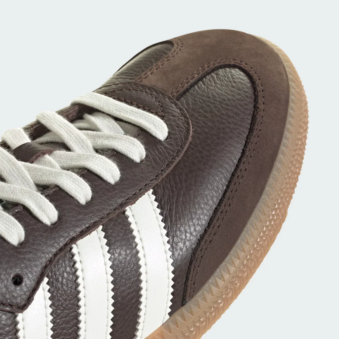 Samba OG Shoes (Dark Brown + Off White + Gum) - Image 7