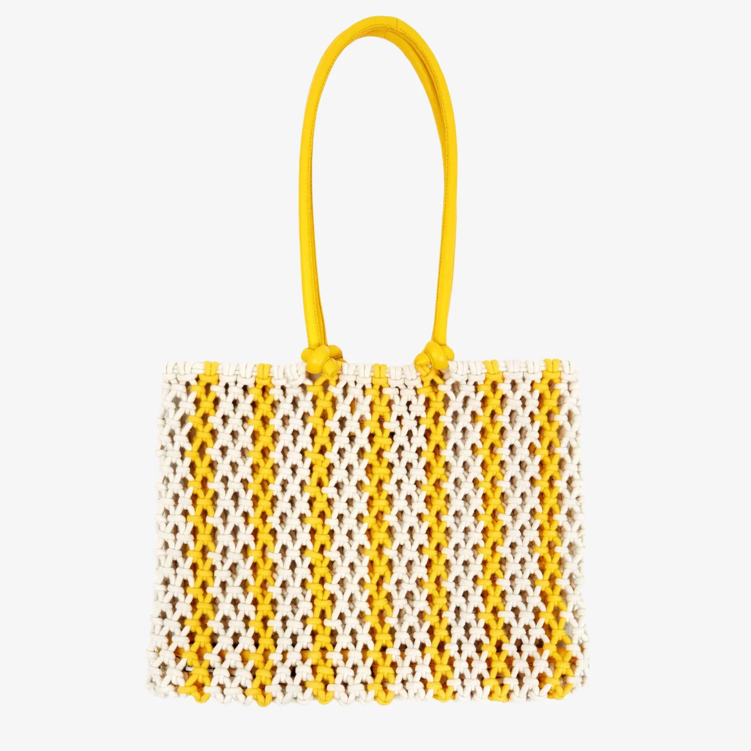 Sandy Beach Stripe Tote (Snapdragon + Cream)