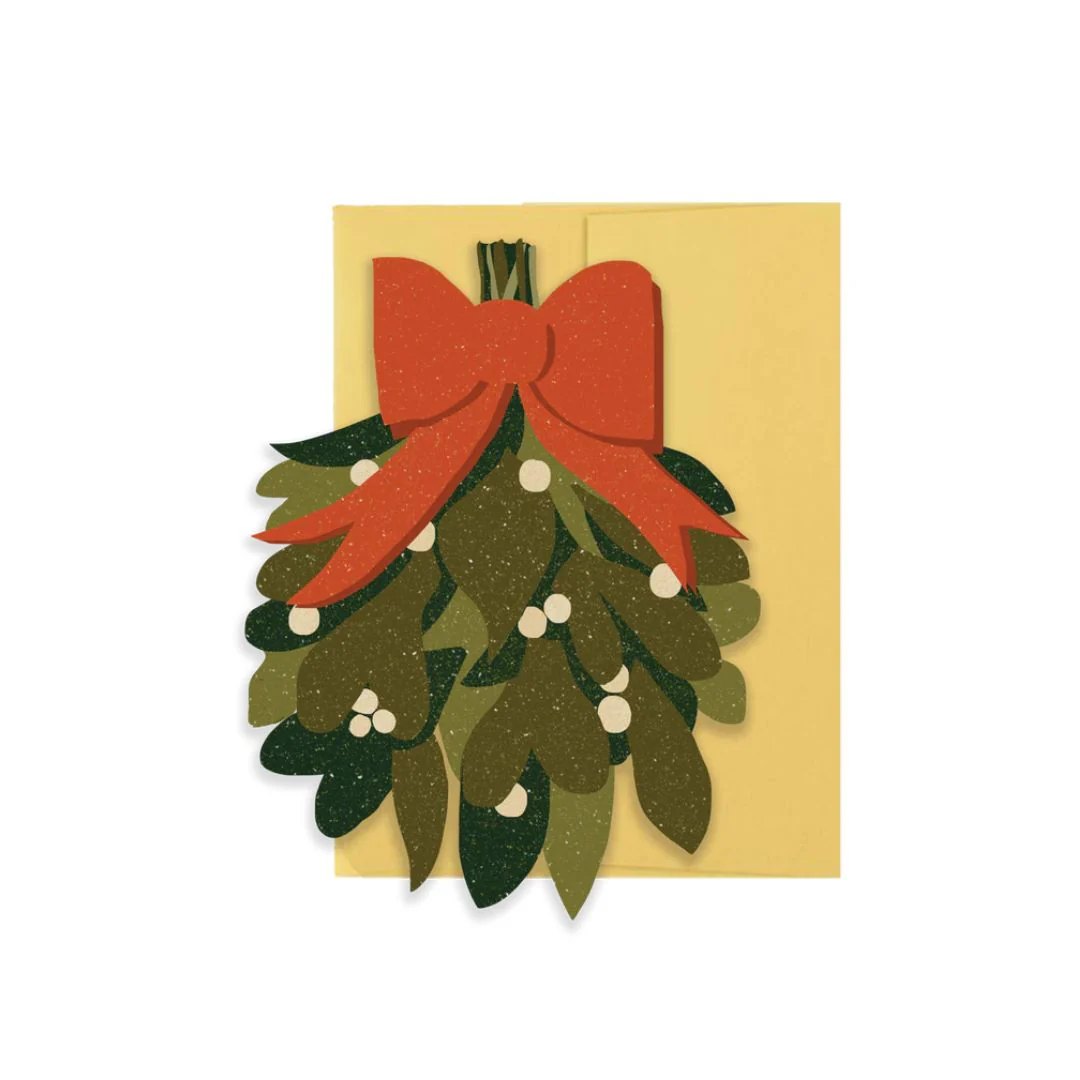 Mistletoe Holiday Card