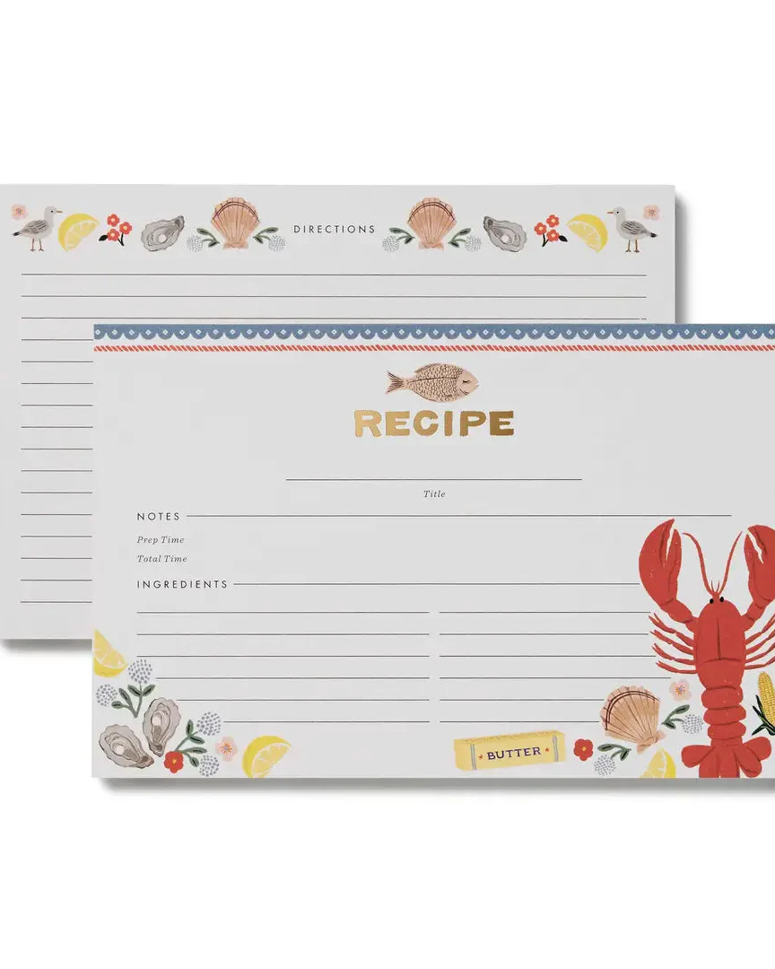 Seaside Recipe Cards (Pack of 12) - Image 2