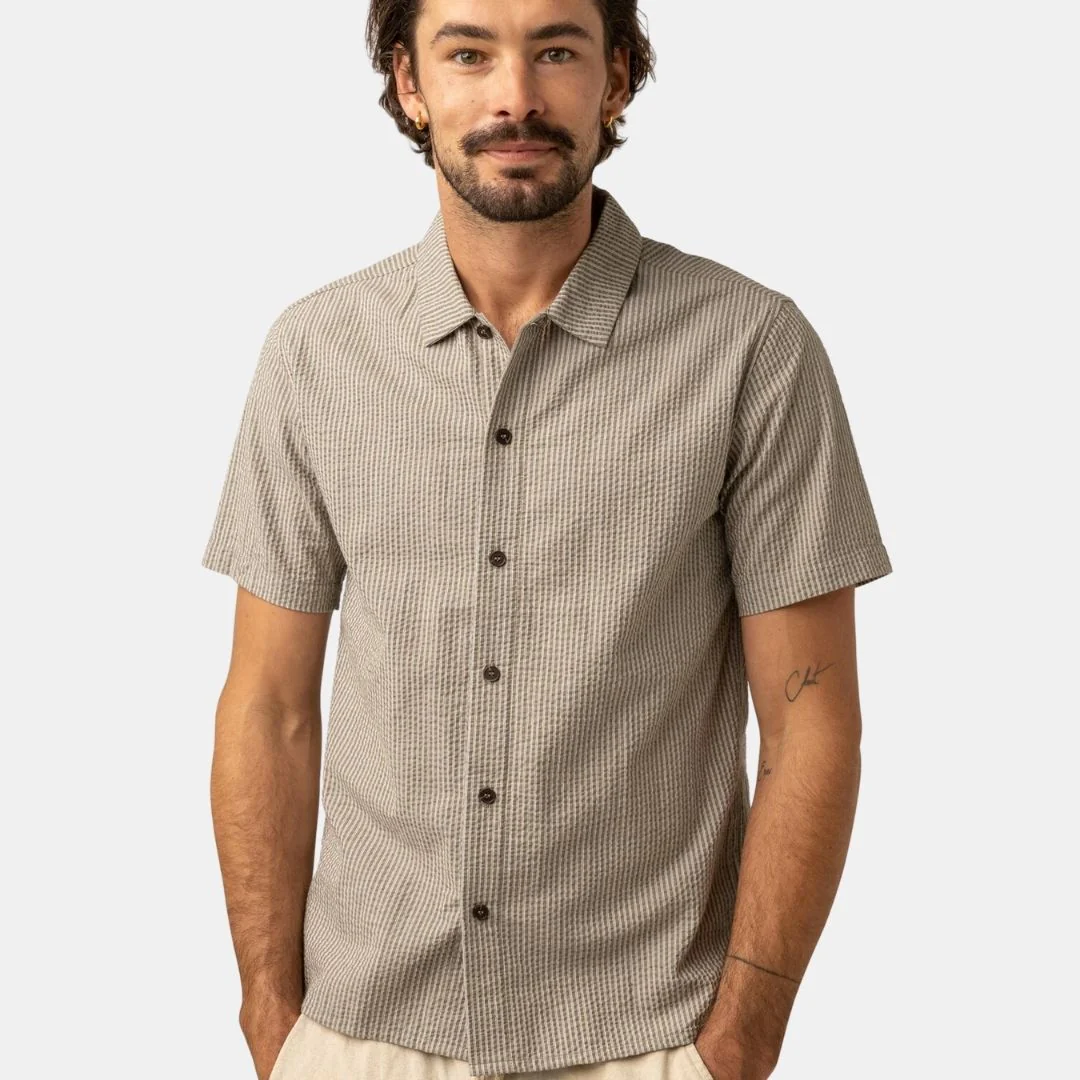 Seersucker Stripe T-Shirt (Sage) - Image 3