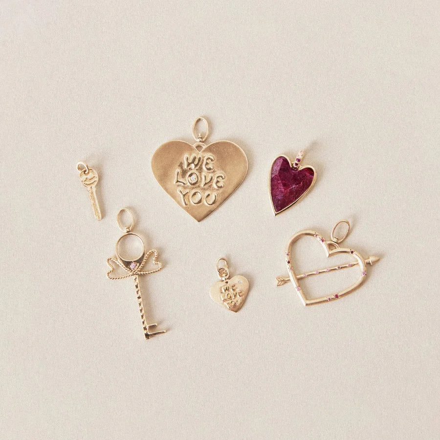 Self-Love Ruby Heart Mood Charm (10K Gold) - Image 3