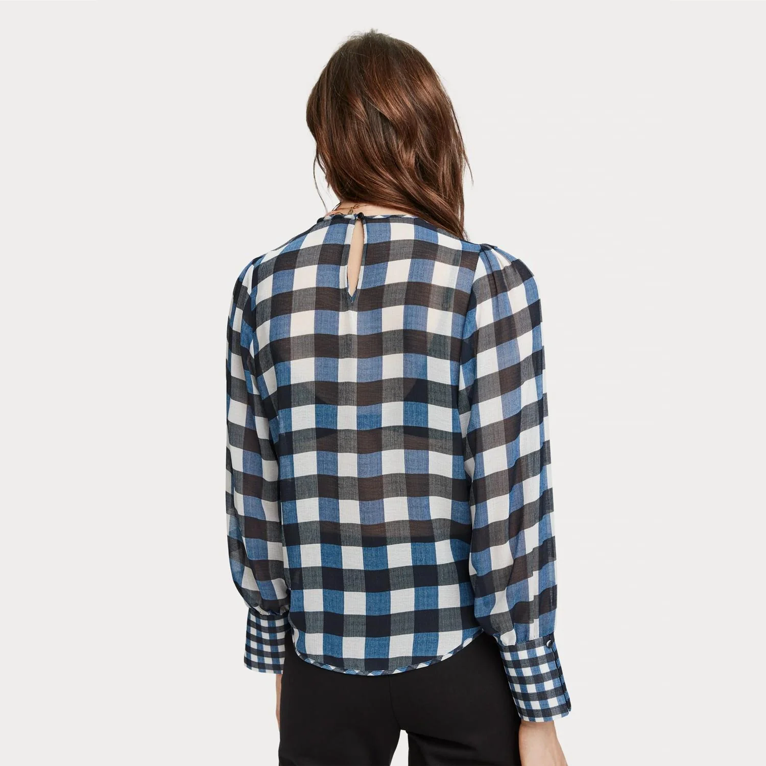 Sheer Checked Top - Image 3