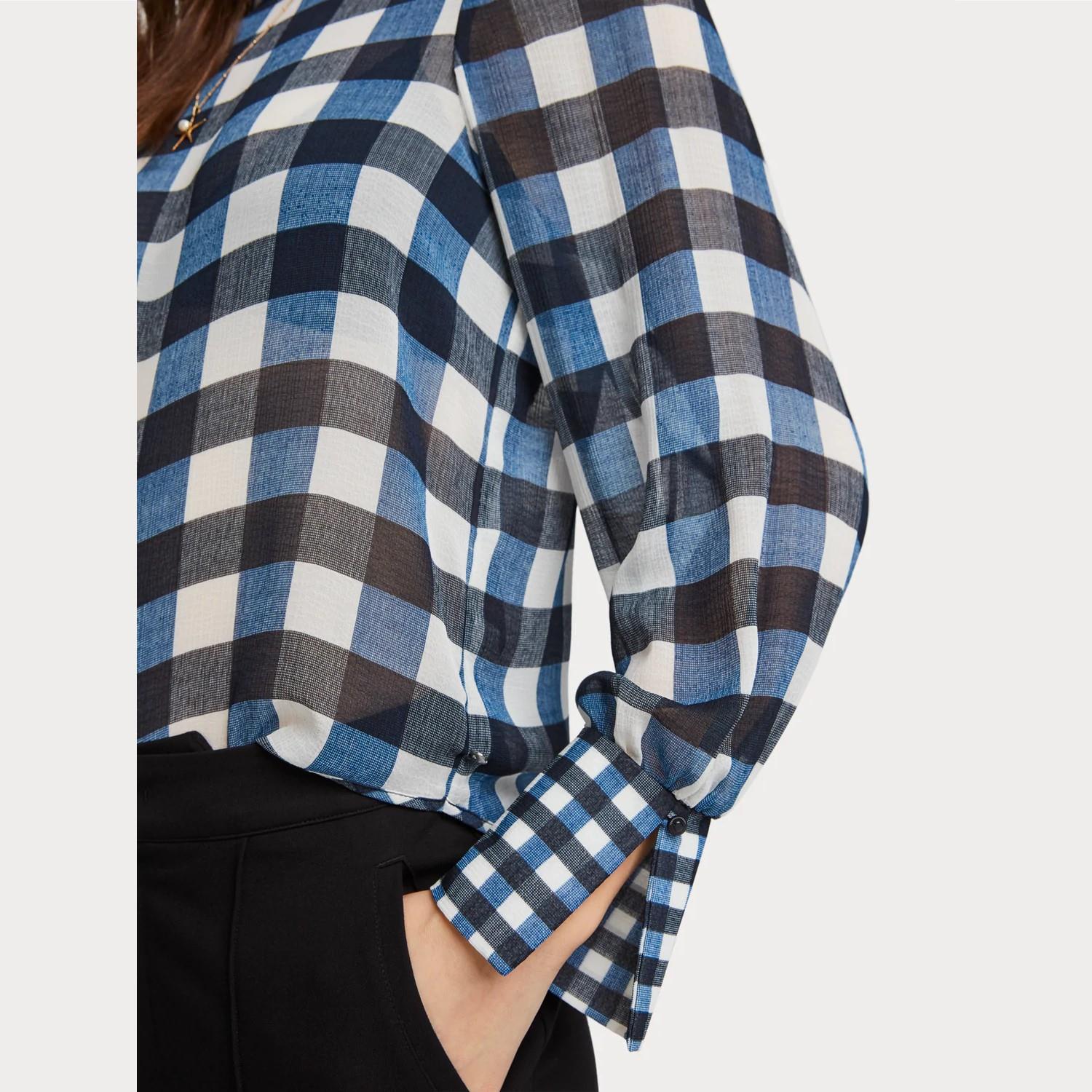 Sheer Checked Top - Image 4