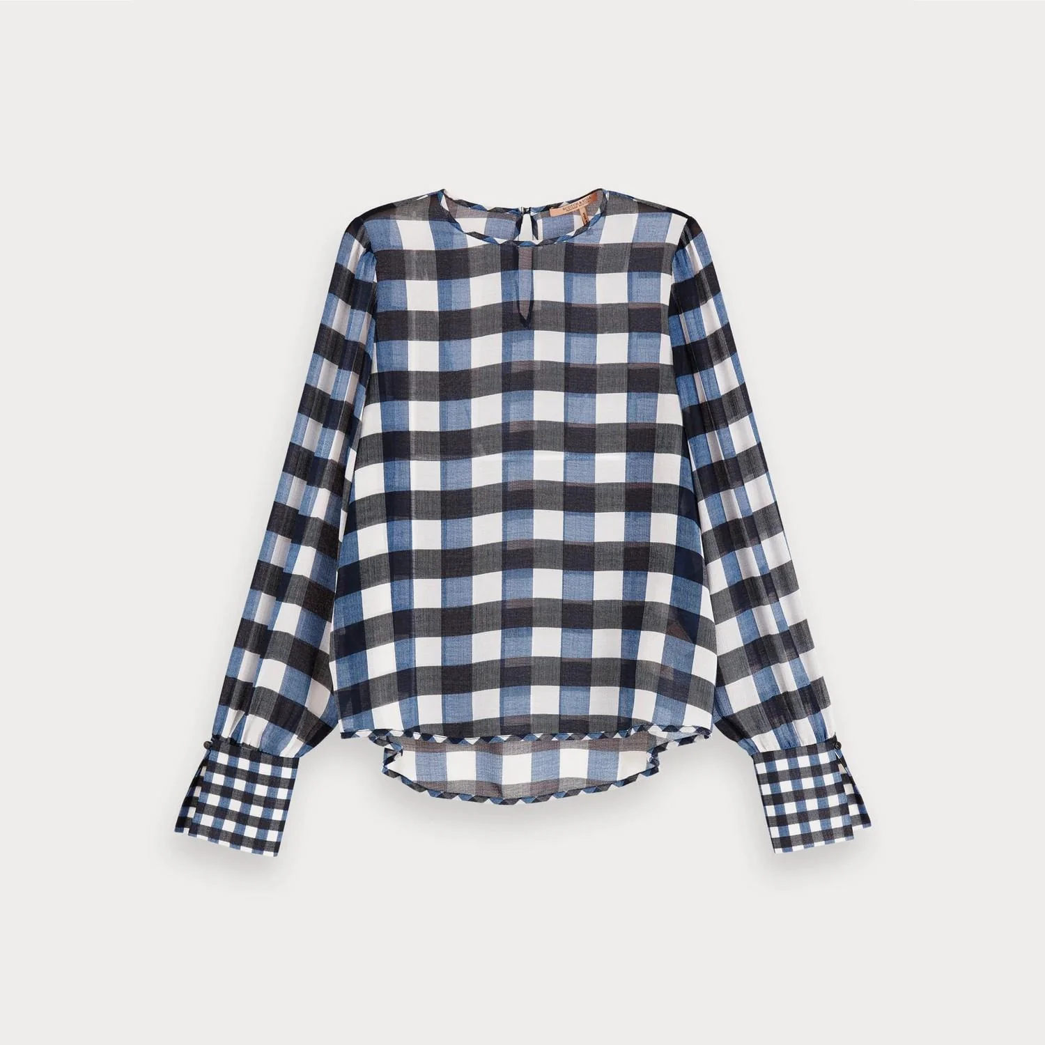 Sheer Checked Top - Image 5