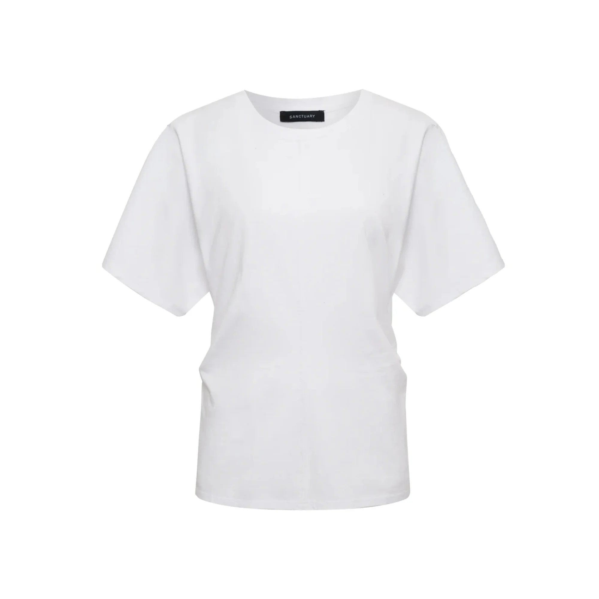 Shirred Waist Dolman Tee (White) - Image 8