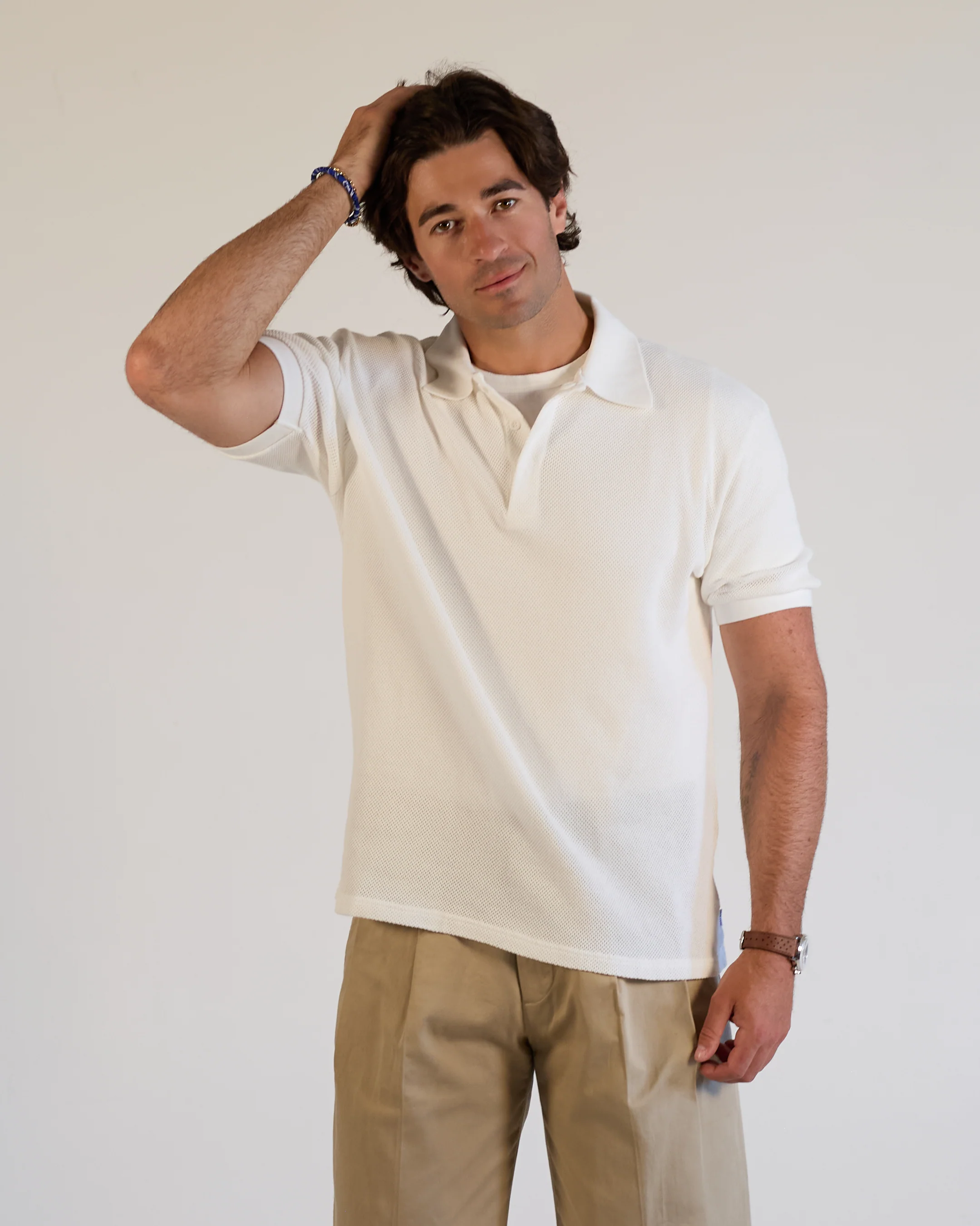 Short Sleeve Mesh Polo - Image 4