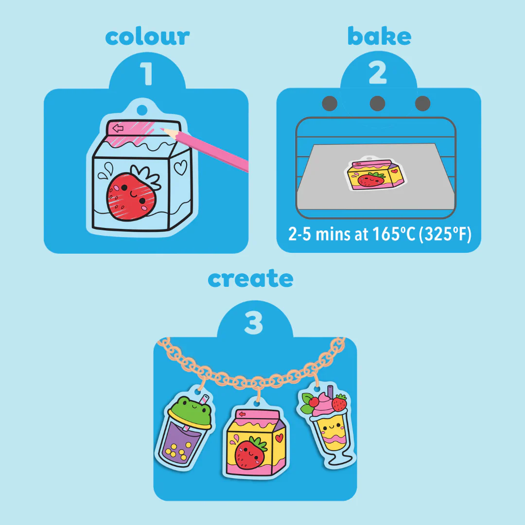 Shrinkorama Charm Bracelet (Kawaii Drinks) - Image 3