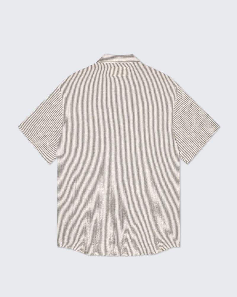 Silveira Panama Shirt (Grey Stripes) - Image 4