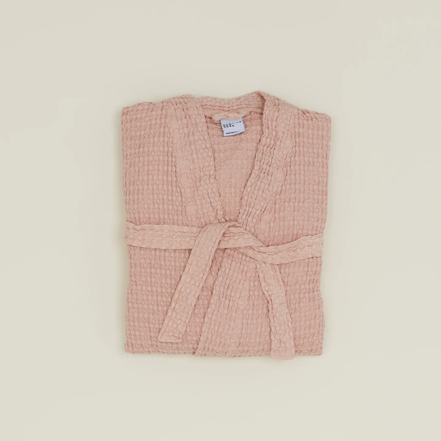Simple Waffle Bath Robe (Blush) - Image 2